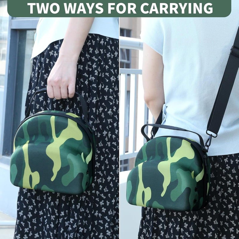 GERMUN Hard baseball hat case, Hat Carrier Travel Case with Adjustable Shoulder Strap, Hat cap case for 3 Baseball Caps - Perfect for Traveling & At-Home Storage (Camo Green) - Image 5